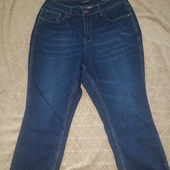 Straight leg cropped denim jeans - Picture 1 of 4